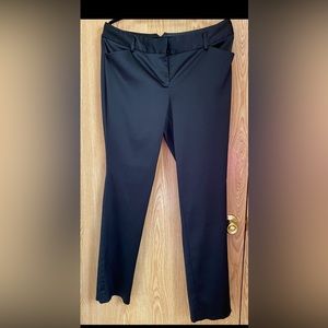 Mid Rise Black Dress Pants with Cheetah Pocket Prints inside